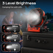 Battery Operated Fan for Milwaukee M18 battery, Portable Fan with USB A/C Charging ＆ AC Adapter & LED Lights, 4 Speeds & Hook, Cordless/Camping/Battery Powered fan, for Outdoor Jobsite (No Battery)