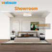 VOLISUN Low Profile Ceiling Fans with Lights and Remote, 24in White