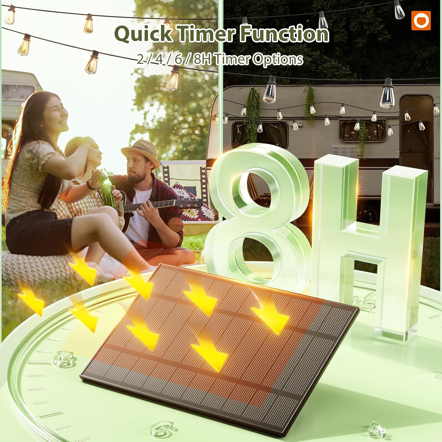 addlon Solar String Lights Outdoor 96FT, ST38 String Lights for Outside with 30+2 Shatterproof LED Bulbs