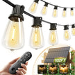addlon Solar String Lights Outdoor 96FT, ST38 String Lights for Outside with 30+2 Shatterproof LED Bulbs