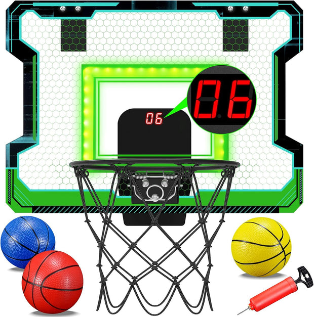 Mini Basketball Hoop Indoor with LED Scoreboard