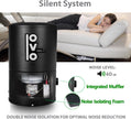 OVO Black Compact and Powerful Central Vacuum System, Condo Vac, 630 Airwatts, Use with Disposable Bag, 18L or 4.75Gal