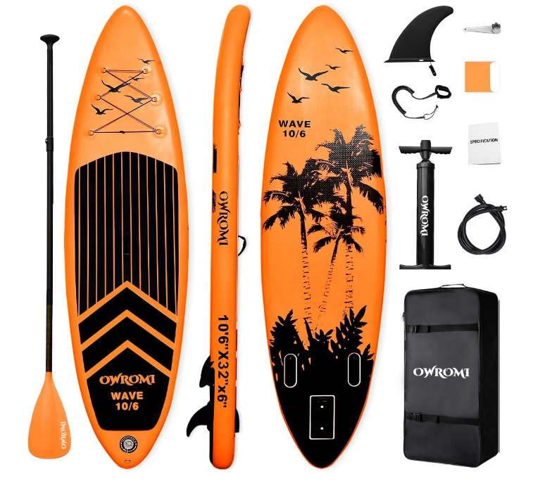 SUP Inflatable Stand Up Paddle Board 10'6"/32" 6" Ultra-Light Thick Paddleboard