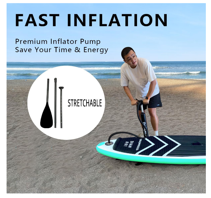 SUP Inflatable Stand Up Paddle Board 10'6"/32" 6" Ultra-Light Thick Paddleboard