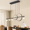 ORANOOR Modern LED Black Gold Chandeliers, 100cm Dimmable LED Pendant Light | 1m Linear Pendant Lights