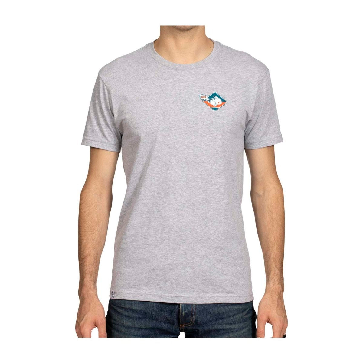 Running Pikachu Pokémon Sports Heather Gray Fitted Crew Neck T-Shirt - Men Size M