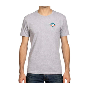 Running Pikachu Pokémon Sports Heather Gray Fitted Crew Neck T-Shirt - Men Size M