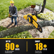 USED LIKE NEW/ Cordless Pole Saw, Compatible with Dewalt 20V Max Batteries, 8 Inch Low Kick-Back Bar and Chain, Extension Pole for Up to 15 FT Reach, Auto Lubrication System, Battery & Charger not included