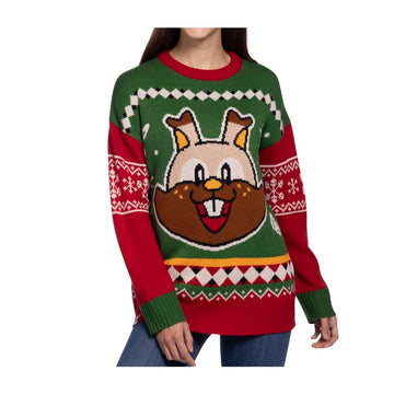 Greedent Red & Green Knit Sweater  Pokemon Centre - Adult Size S