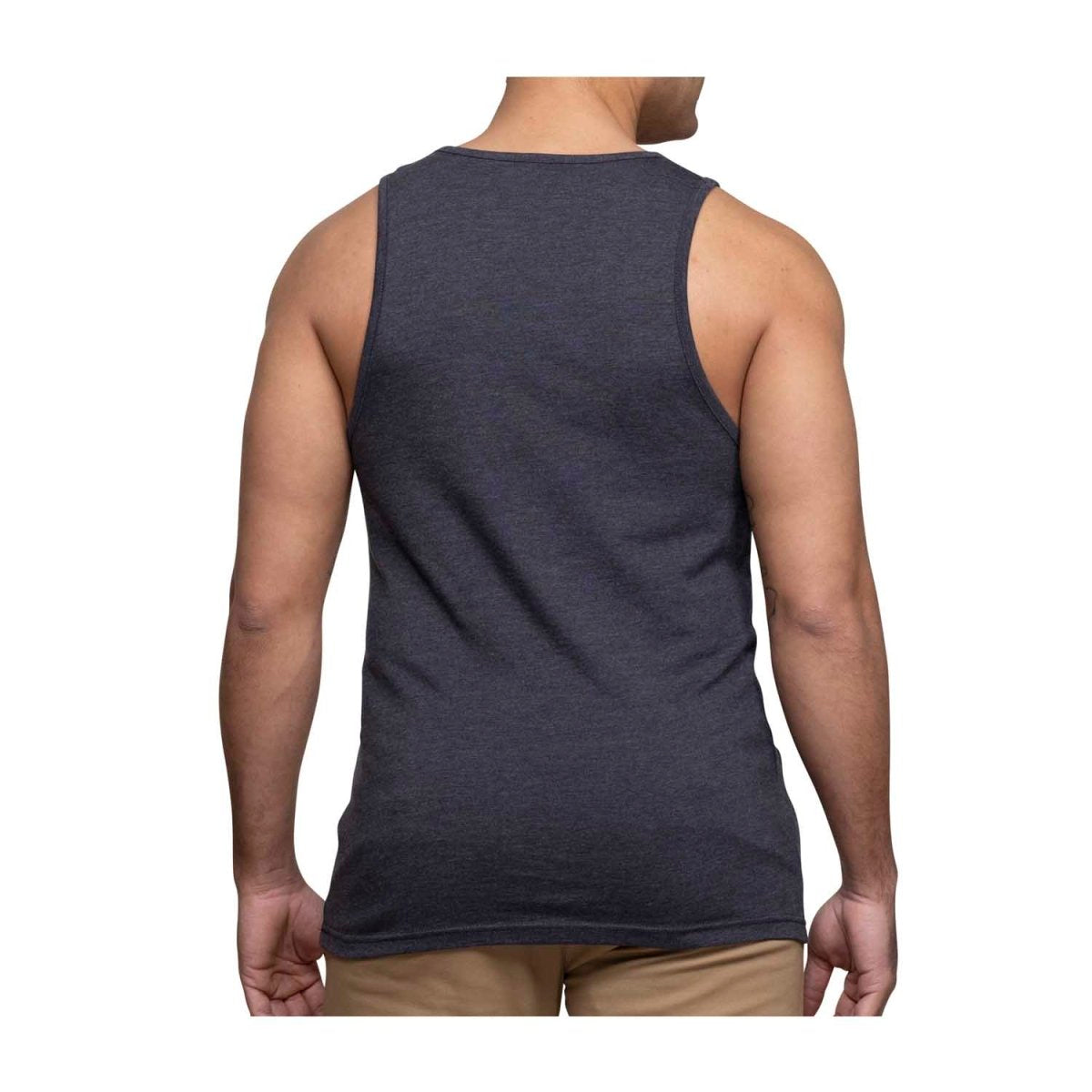 Snorlax Sunset Dark Gray Pokémon Fitted Tank Top - Men Size S