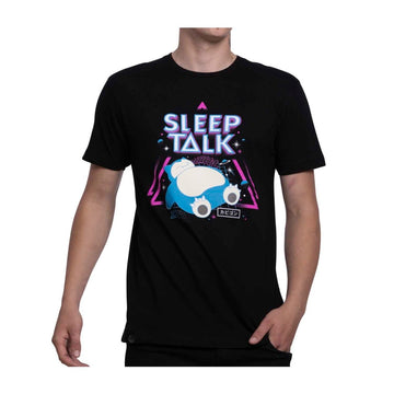 Snorlax Pokémon Greatest Hits Black Relaxed Fit Crew Neck T-Shirt - Adult Size S