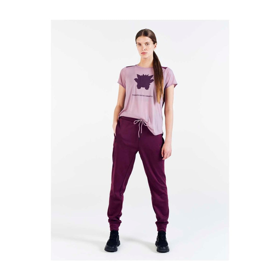 Pokémon Center × Craft: Gengar Unify Burgundy Pants - Women Size L