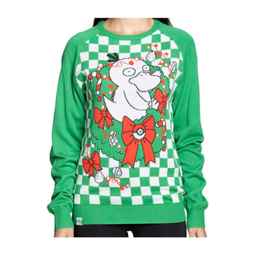 Pokémon Center Psyduck Holiday Green Knit Sweater - Adult Size 3XL