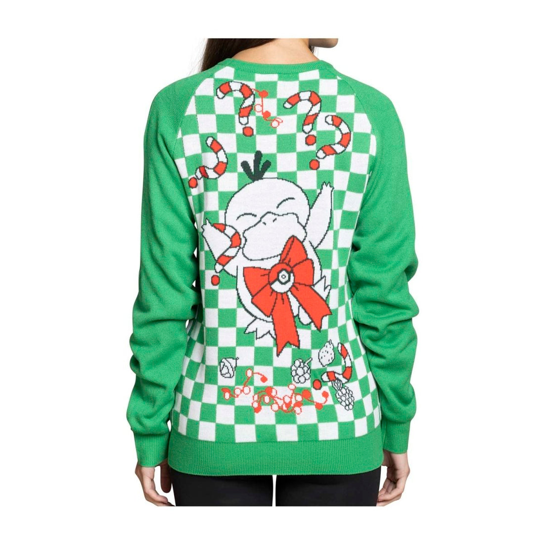 Pokémon Center Psyduck Holiday Green Knit Sweater - Adult Size 3XL