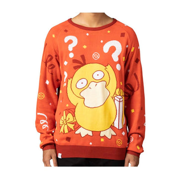Pokémon Center Psyduck Present Red Knit Sweater - Adult Size 3XL