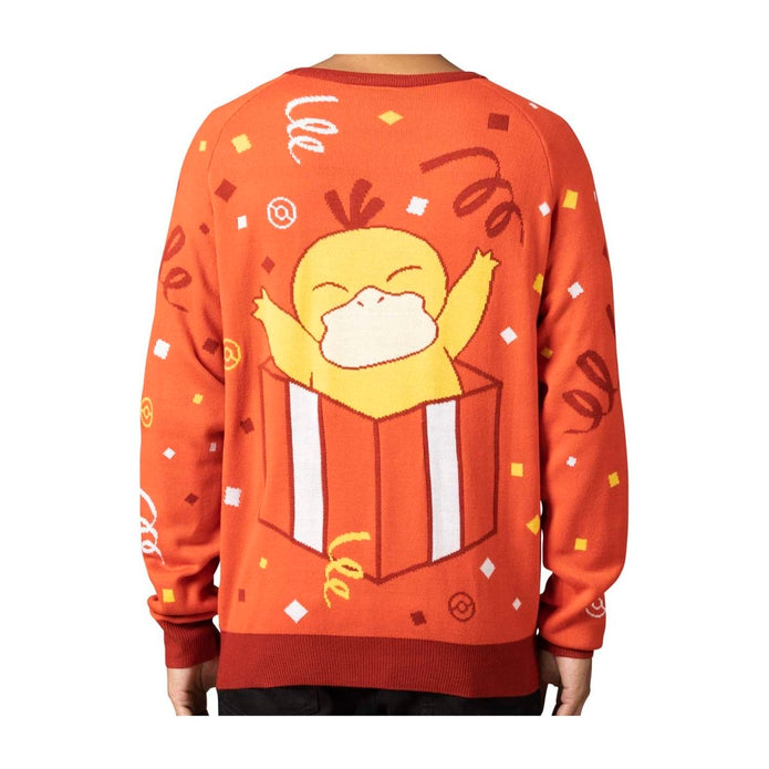 Pokémon Center Psyduck Present Red Knit Sweater - Adult Size 3XL