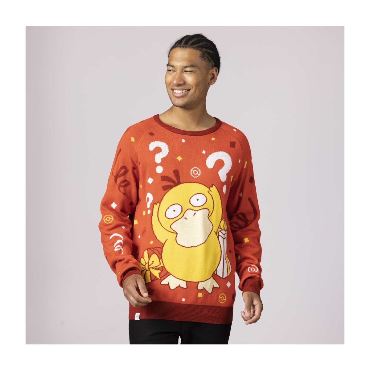 Pokémon Center Psyduck Present Red Knit Sweater - Adult Size 3XL