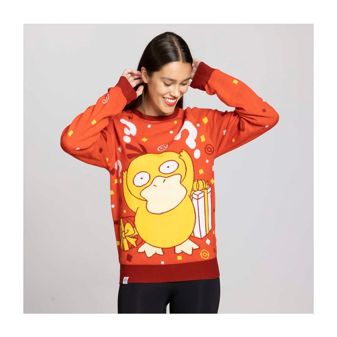 Pokémon Center Psyduck Present Red Knit Sweater - Adult Size 3XL