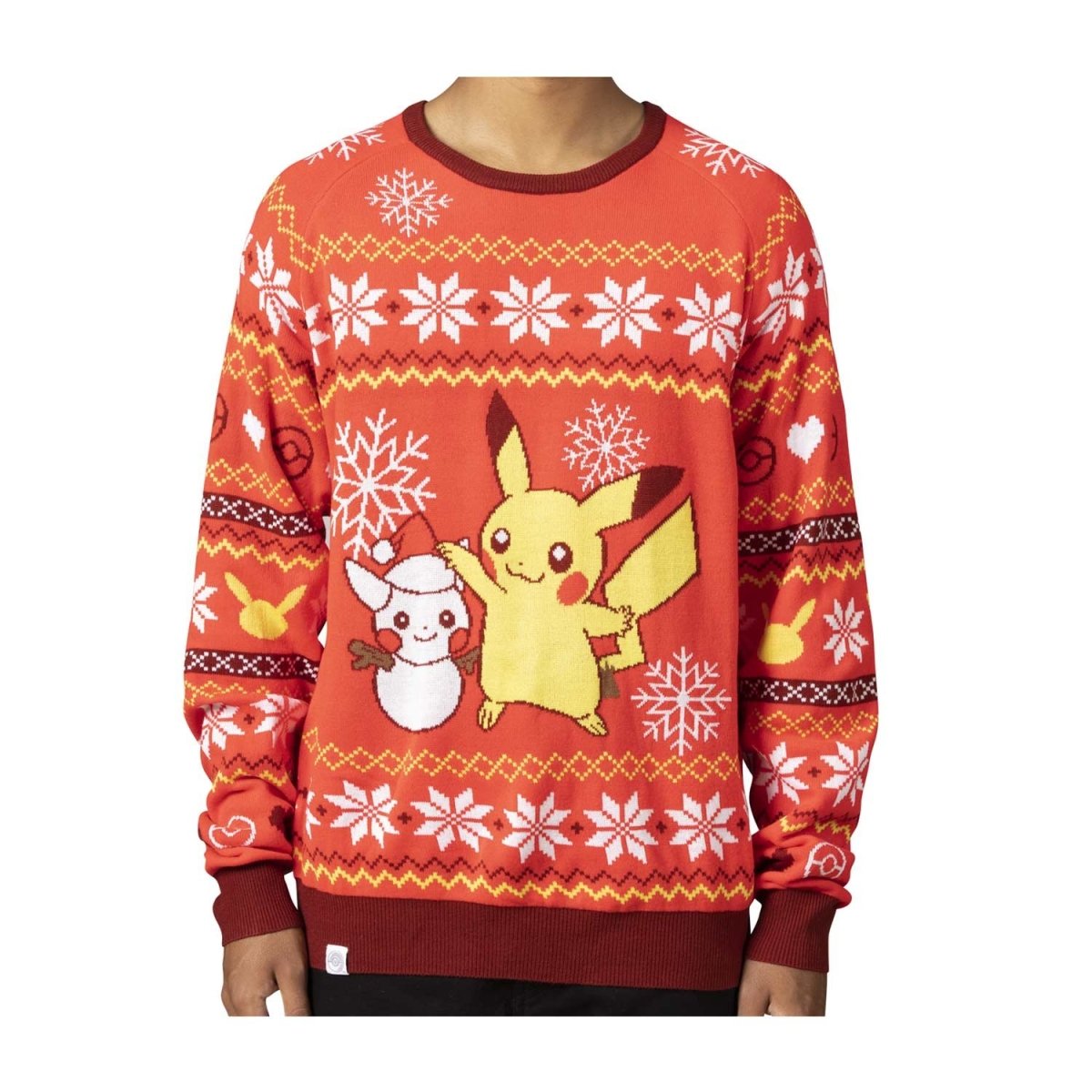 Pokémon Center Pikachu Holiday Friend Red Knit Sweater - Size XL (741-95750)