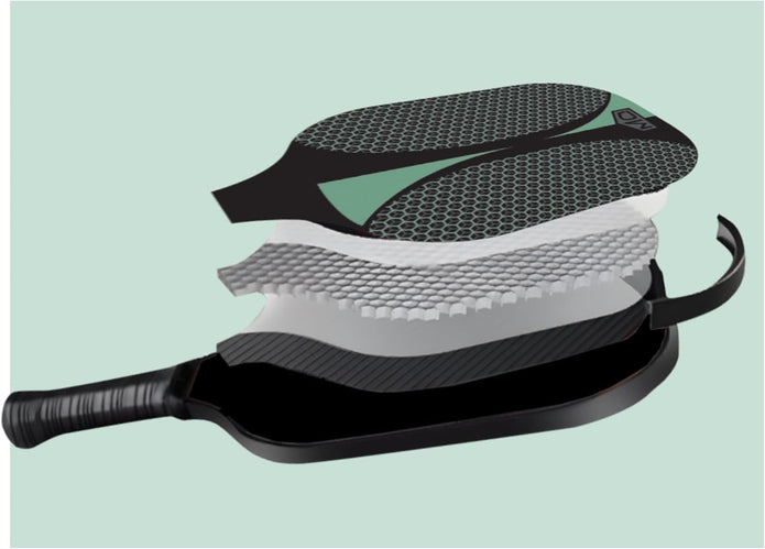DW Cyclone Pickleball Paddles Racket Set of 2 with Indoor and Outdoor Balls - Lightweight Honeycomb Core, Carbon Fiber Graphite Surface
