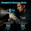 Cordless Impact Wrench, 740Ft-lbs (1000N.m) Electric Impact Gun driver, with 4-Mode Speed, 2 Battery & Charger, 5 Sockets 8 Drill 6 Screws, Power Impact Drill Set for Car Home/Truck RV/Mower