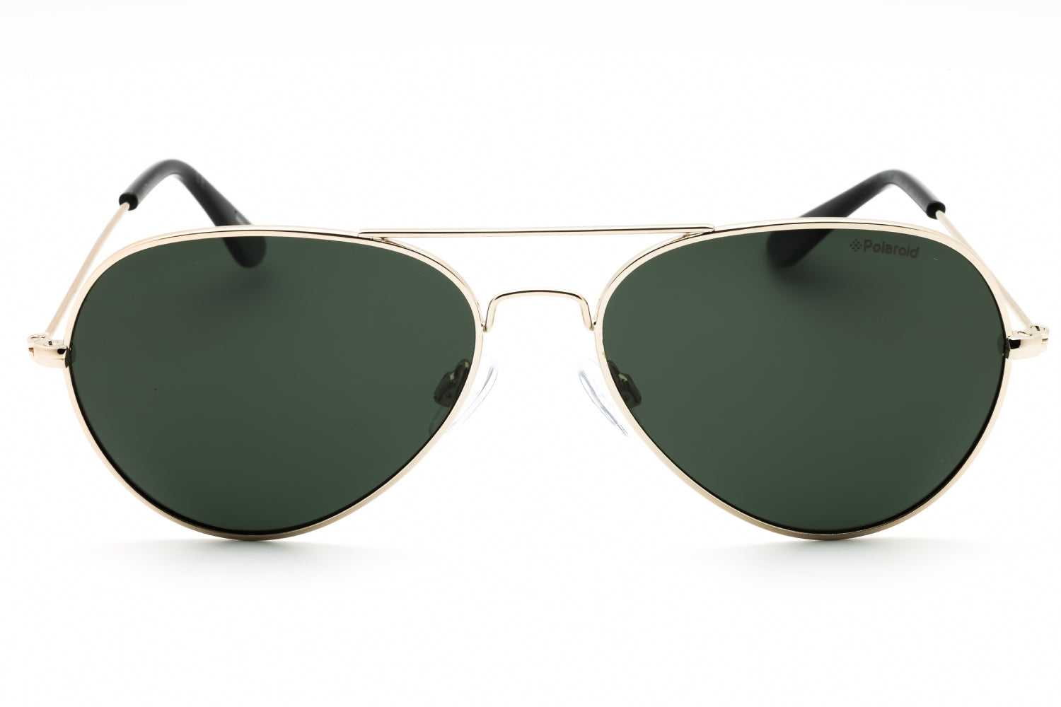 Polaroid Unisex Polarized Metal Green Lens Metal Full Rim Aviator Sunglasses 4213 58-16-140