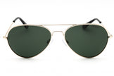 Polaroid Unisex Polarized Metal Green Lens Metal Full Rim Aviator Sunglasses 4213 58-16-140