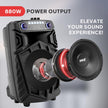 OPEM BOX PYLE 12’’ Bluetooth Portable PA Speaker - Portable PA & Karaoke Party Audio Speaker with wireless microphone, with speaker stand
