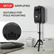 OPEM BOX PYLE 12’’ Bluetooth Portable PA Speaker - Portable PA & Karaoke Party Audio Speaker with wireless microphone, with speaker stand