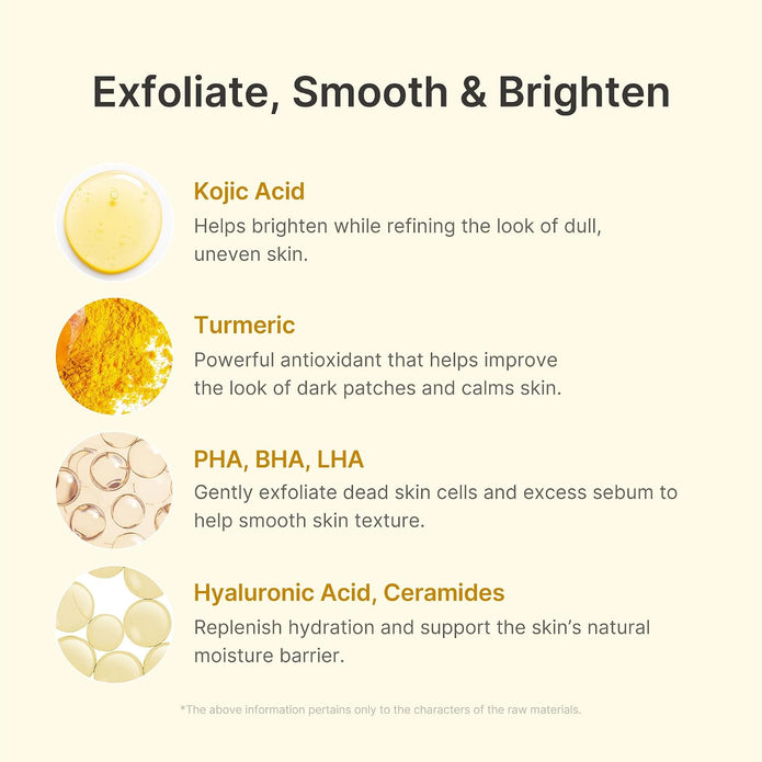 medicube Peel Shot with Kojic Acid Turmeric | Reset in One Step | Gentle Exfoliating Serum with BHA, LHA, PHA for Dead Skin Cells, Blackheads, Excess Sebum | For Dull, Rough, Troubled Skin | 2.7 fl.oz 80ml