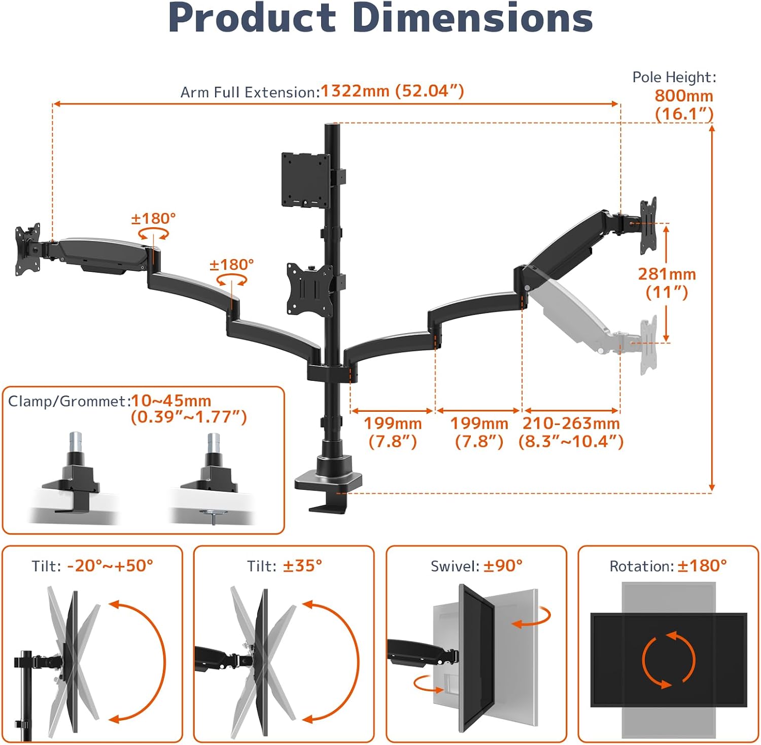 Quad Monitor Mount, 49
