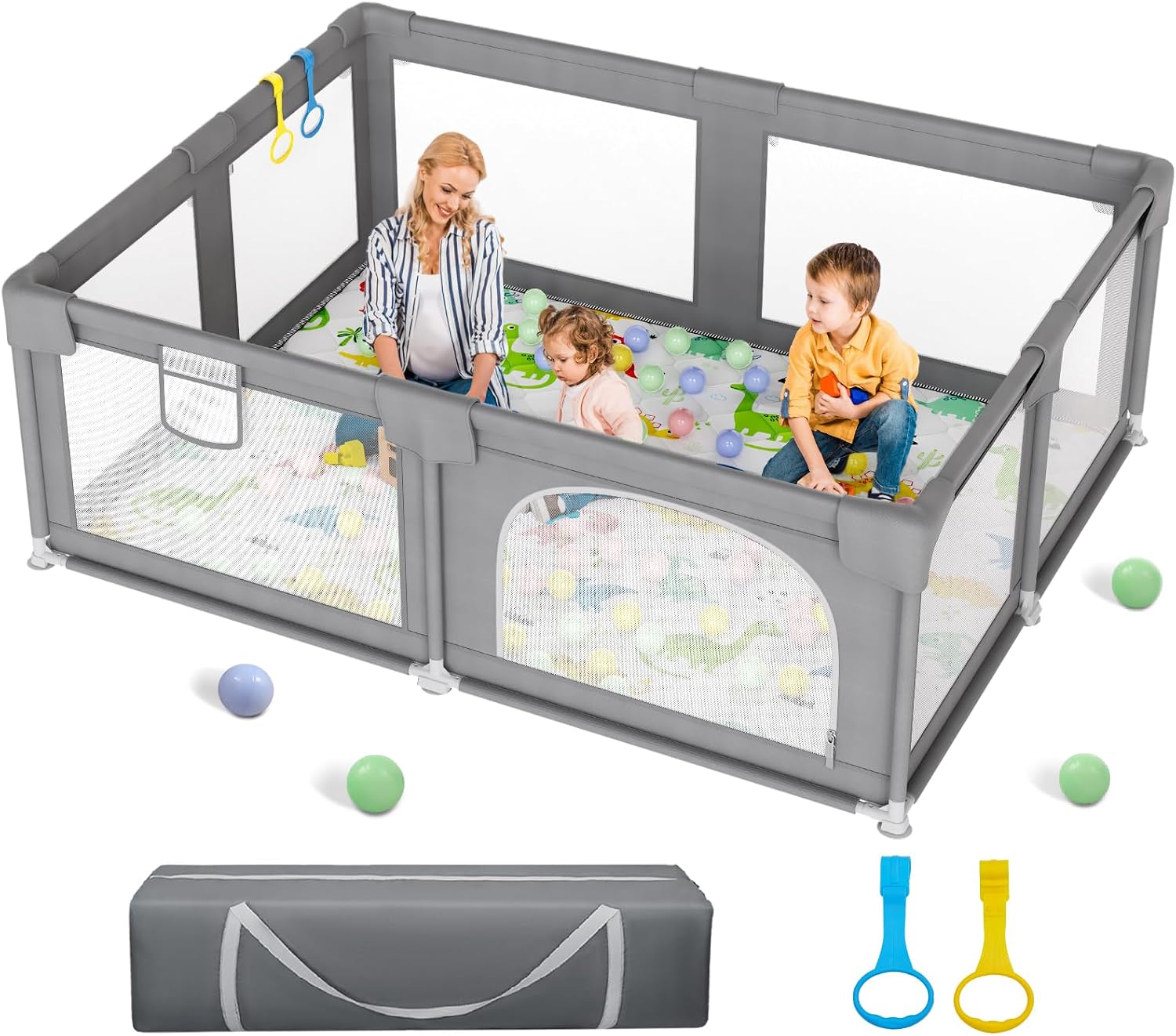 Palopalo 69x59in Extra Large Baby Playpen Ideal for First-time Mom