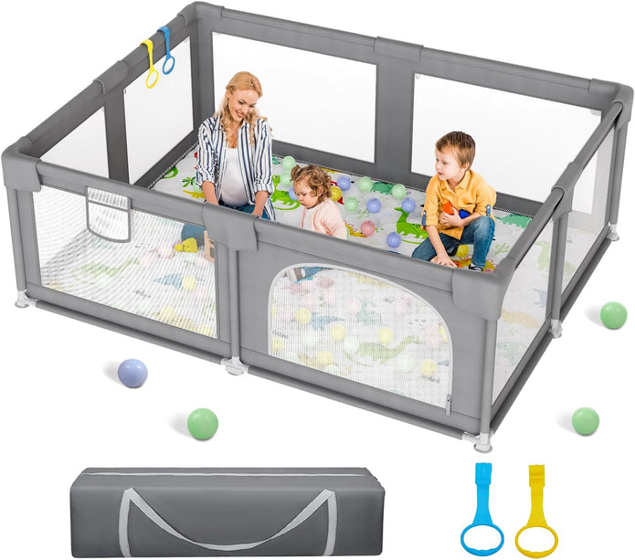 Palopalo 69x59in Extra Large Baby Playpen Ideal for First-time Mom