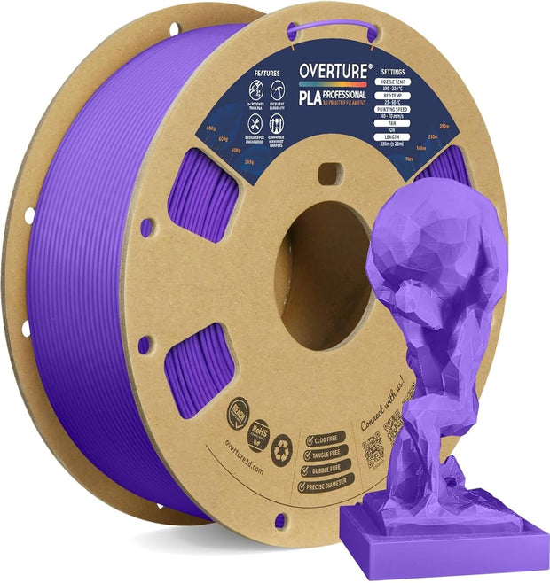 Case of 10 KG OVERTURE PLA Professional Filament 1.75mm, Professional 3D Printer Filament 1kg ASSORTED COLORS