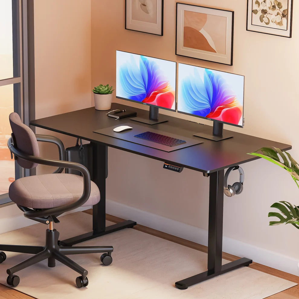 USED/LIKE NEW/ Electric Standing Desk Frame for Home or Office, Height and Length Adjustable Sit Stand Desk Legs Ergonomic Stand Up Desk Frame