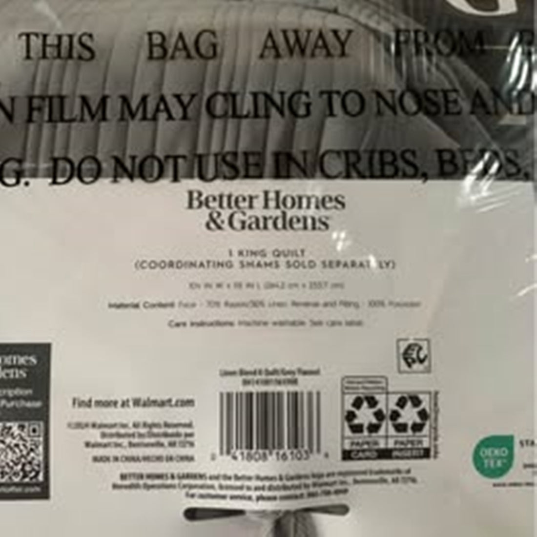 BETTER HOMES & GARDEN QUILT with  2PC SHAMS / 3pc Set Bedding