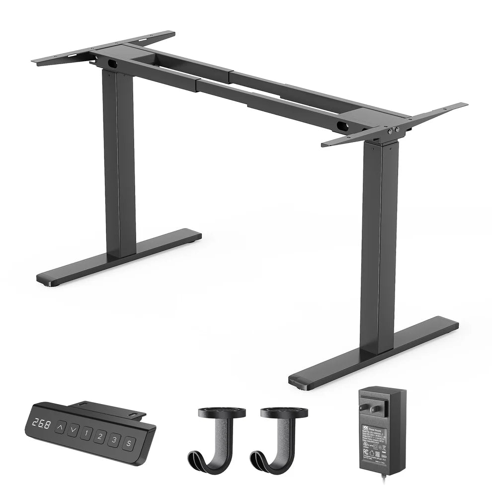 USED/LIKE NEW/ Electric Standing Desk Frame for Home or Office, Height and Length Adjustable Sit Stand Desk Legs Ergonomic Stand Up Desk Frame