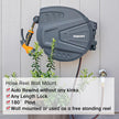 Retractable Garden Hose Reel 1/2 in x130ft,Retractable Hose Reel Wall Mount,with 9- Function Sprayer Nozzle,Self-Rewind,Slow Retraction,Self-Locking,Wall Mounted,180° Pivot Bracket Grey RY-GHR