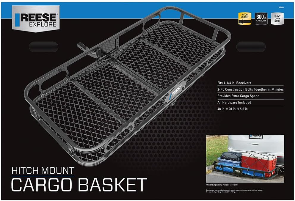 Pro-Series 63155 Rambler Hitch Cargo Carrier for 1-1/4” Receivers, Black