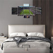 American Decor M&T Bank Stadium Sports Pictures Football Paintings 5 Panel Canvas Wall Art American Soccer Team Artwok Home Decor for Living Room Giclee Framed Ready to Hang, 50