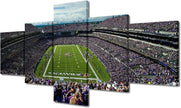 American Decor M&T Bank Stadium Sports Pictures Football Paintings 5 Panel Canvas Wall Art American Soccer Team Artwok Home Decor for Living Room Giclee Framed Ready to Hang, 50