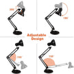 Metal Swing Arm Desk Lamps, Adjustable Architect Lamp, Black | Metal Material, Adjustable & Flexible, Fits E26 E27 Bulbs, 2-in-1 Design, Eye-Caring Reading Light
