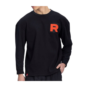 Team Rocket HQ Collection Black Relaxed Fit Long-Sleeve T-Shirt - Adult