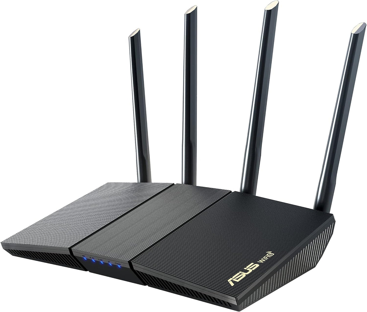 ASUS RT-AX1800S Dual Band WiFi 6 Extendable Router, Subscription-Free Network Security, Parental Control, Built-in VPN, AiMesh Compatible, Gaming & Streaming, Smart Home