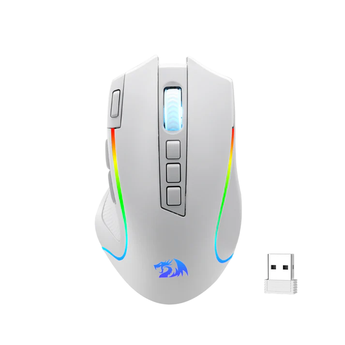 Redragon PREDATOR M612W PRO RGB Gaming Mouse 8000 DPI Wired/Wireless Optical Mouse,WHITE