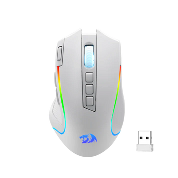 Redragon PREDATOR M612W PRO RGB Gaming Mouse 8000 DPI Wired/Wireless Optical Mouse,WHITE