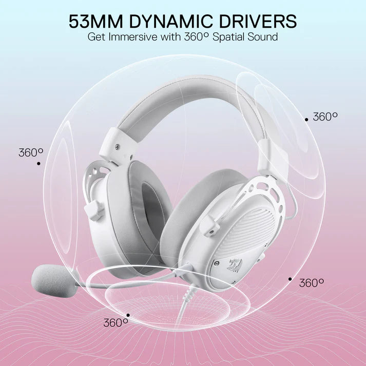 Redragon THORIDAL H730 Gaming Headset USB ,White