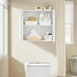 SoBuy Bathroom Wall Cabinet with 2 Doors & Adjustable Shelf, White