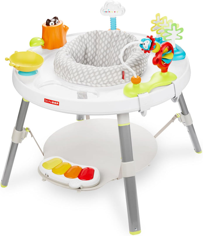 Skip Hop Baby Activity Center: Interactive Play Center with 3-Stage Grow-with-Me Functionality, 4mo+, Silver Lining Cloud