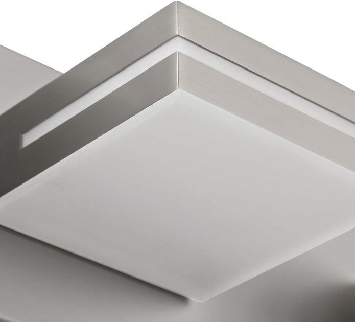 SineRise LED Modern Bathroom Vanity Light Fixtures (3-Light, 24-Inch), Brushed Nickel Modern Acrylic Bathroom Wall Lighting Fixtures Over Mirror (Cool White 6000K)